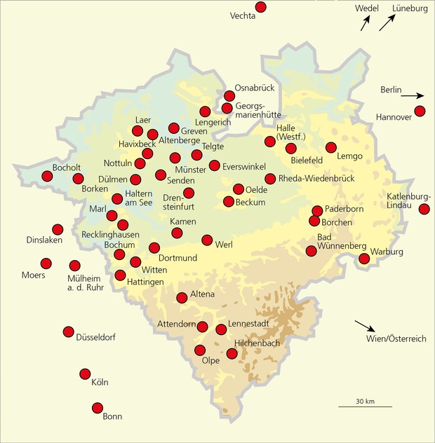 Karte der Wohn- bzw. Arbeitsorte der GeKo-Mitglieder