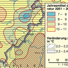 Ausschnitt aus: Klimaszenarium für Westfalen um 2055