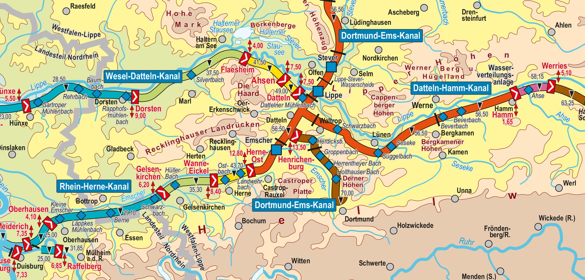 Atlas von Westfalen – Kartenauszug