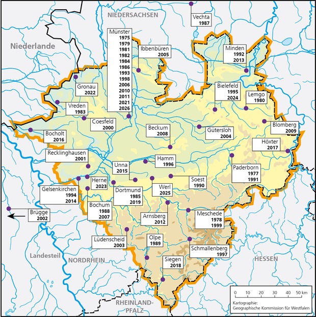 Tagungsorte seit 1975