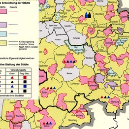 Ausschnitt aus: Fläche, Rechts- und Verwaltungsstellung der Städte im 19. und 20. Jahrhundert