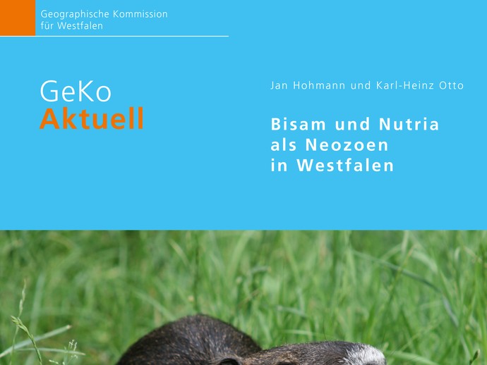Titelbild des Heftes 1/2023 "Bisam und Nutria als Neozoen in Westfalen"